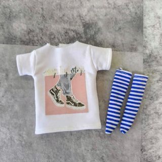 ドール用　スニーカー柄　Tシャツ　靴下　ブライス　momoko doll　ナイン(その他)