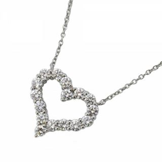 ティファニー(Tiffany & Co.)の【5jfb0383】ティファニー ネックレス センチメンタルハート Pt950 プラチナ ダイヤモンド【中古】レディース(ネックレス)