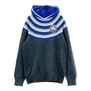 サイズ：L MUNSING WEAR マンシングウェア  インナー付 長袖 ニットセーター ボーダー柄 グレー系 [240101459268] ゴルフウェア レディース ストスト(ウエア)