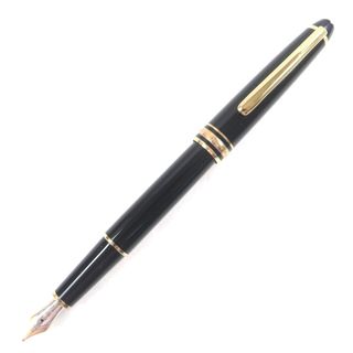 モンブラン(MONTBLANC)の美品▼MONTBLANC モンブラン マイスターシュテュック クラシック ペン先14K Mニブ ホワイトスター 両用式 万年筆 ブラック ゴールド ドイツ製 メンズ(ペン/マーカー)
