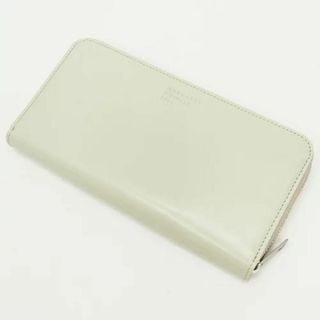 マーガレットハウエル(MARGARET HOWELL)のE06645 未使用品 MARGARET HOWELL idea ラウンド レザー長財布 アイボリー(財布)