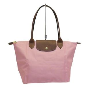 ロンシャン(LONGCHAMP)のLONGCHAMP(ロンシャン) ショルダーバッグ ル・プリアージュオリジナル M L2605089P92 マシュマロ(ピンク×ブラウン) 折りたたみ/リサイクルキャンバス レザー(ショルダーバッグ)