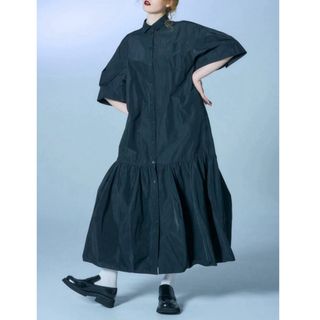 ENFOLD HALF‐SLEEVES SHIRT DRESS 36
