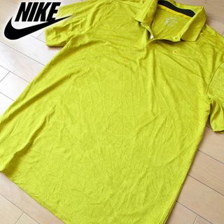 ナイキ(NIKE)の美品 M ナイキ NIKE メンズ 半袖ポロシャツ イエロー ゴールド(ポロシャツ)
