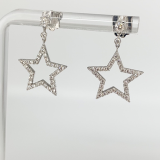 【中古】ギメル　Gimel　ダイヤモンド　星　PT950 ピアス(ピアス)