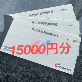 カワチ薬品株主優待券 15000円(ショッピング)