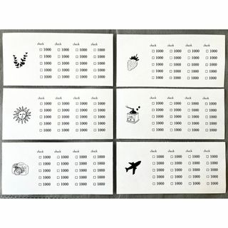 貯金用紙　バインダー貯金用　30枚　貯金　1000円貯金　貯金シート　かわいい(その他)
