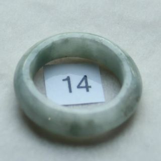 J1834 ヒスイ 14号 翡翠 リング 指輪 ミャンマー ジェイド 送料込(リング(指輪))