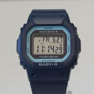CASIO Baby-G BGD-5650 レディース 腕時計 USED超美品 ネイビー ソーラー電波 マルチバンド6 完動品 中古 X7169(腕時計)