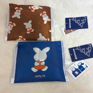 ミッフィー(miffy)の新品　ミッフィーエコバッグ2個セット　しまむら　ナインチェ　70周年(エコバッグ)