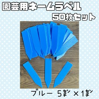 園芸用 ネーム ラベル 札 多肉 植物 苗 種 青 50枚セット 5cm×1cm(その他)
