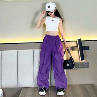 【並行輸入】ロングパンツ キッズ カーゴパンツ ゆったり(パンツ/スパッツ)