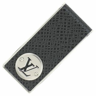 ルイヴィトン(LOUIS VUITTON)のルイヴィトン ビルクリップネオLVクラブ マネークリップ お札挟み タイガ ノワール ブラック レザー スチール シルバー LV サークルロゴ プレゼント 未使用 11144(マネークリップ)