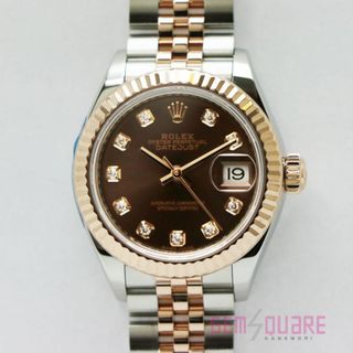 ロレックス(ROLEX)のROLEX ロレックス デイトジャスト28 コンビ ランダム ダイヤ10P 腕時計 仕上げ済 279171G(腕時計)