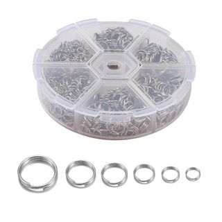 【数量限定】サムコス 二重丸カン 4-10mm 6種 ジャンプリング 金具 基礎(その他)