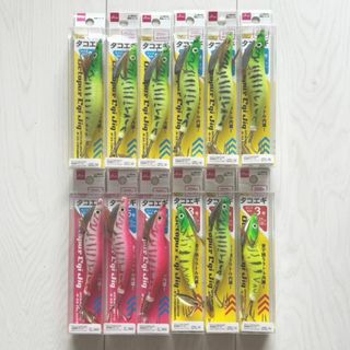 ダイソー(DAISO)の【12個セット】タコエギ 3号 3.5号 ピンク イエロー 新品未使用 ダイソー(ルアー用品)