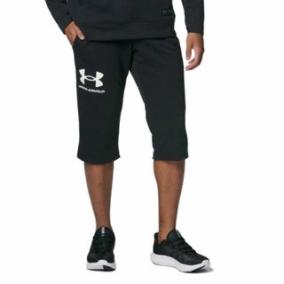 アンダーアーマー(UNDER ARMOUR)のアンダーアーマー 3/4 スウェット パンツ MＤM 黒 ブラック ハーフ 新品(その他)