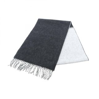 ロエベ(LOEWE)のロエベ LOEWE アナグラム バイカラー マフラー 衣料品 ウール カシミヤ レディース ブラック系 / グレー系 【中古】(マフラー/ショール)