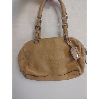 プラダ(PRADA)のプラダ 革 ボストンバッグ 大ロゴ(ボストンバッグ)
