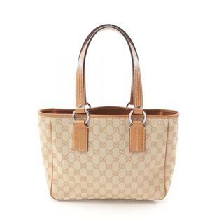 グッチ(GUCCI)のグッチ GUCCI GGキャンバス トートバッグ バッグ キャンバス レザー レディース ベージュ系 / ブラウン系 113019 【中古】(トートバッグ)