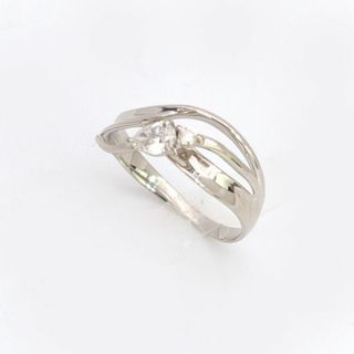 ◆Pt900 ダイヤ リング D0.309 メレD0.05 18号 【リング/指輪/アクセサリー】 ブランド【中古】 [0220477242](リング(指輪))