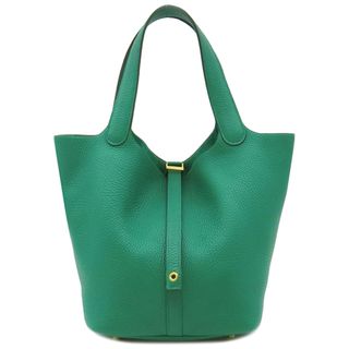 エルメス(HERMES)のエルメス HERMES ハンドバッグ ピコタンロックMM  トリヨンクレマンス ヴェールヴェルティゴ ゴールド金具 緑 A刻印 【箱】【中古】(ハンドバッグ)