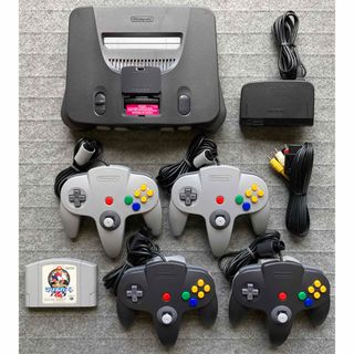 ニンテンドウ64(NINTENDO 64)の任天堂64 マリオカート すぐに4人で遊べるセット(家庭用ゲーム機本体)