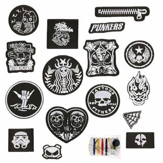 サムコス 刺しゅうパッチ アイロンワッペン セット ファッション 漫画 かわいい(その他)