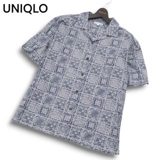 22SS★ Reyn Spooner x UNIQLO レインスプーナー ユニクロ 総柄★ 半袖 アロハ シャツ Sz.L メンズ(シャツ)