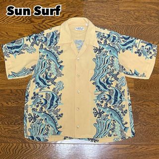 サンサーフ(Sun Surf)の90s SUN SURF サンサーフ アロハシャツ 海 魚 M品番 レーヨン(Tシャツ/カットソー(半袖/袖なし))
