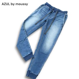 アズールバイマウジー(AZUL by moussy)のAZUL by moussy アズール マウジー 通年 USED加工★ ストレッチ イージー ジョガー デニム パンツ ジーンズ Sz.M　メンズ(ジャージ)