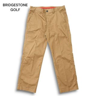 BRIDGESTONE GOLF ブリヂストン ゴルフ 通年 ロゴ刺繍★ ストレート スラックス パンツ Sz.85 メンズ(ウエア)