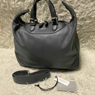 美品 SUPERLATIVO 2WAY レザートートバッグ ビジネス シボ革(トートバッグ)