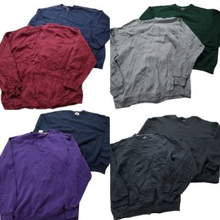 古着卸 まとめ売り 無地 スウェット 8枚セット (メンズ L /XL ) ブラック グレー ネイビー グリーン 中古 古着 NB0930(スウェット)