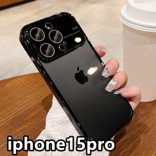 iphone15proケース 可愛い　お洒落 ブラック２(iPhoneケース)