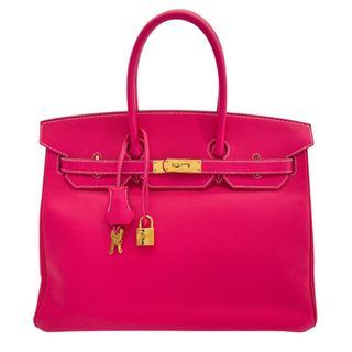 エルメス(HERMES)の　エルメス HERMES バーキン35　キャンディ □Q刻 ローズテリアン　ゴールド金具 エプソン レディース ハンドバッグ(ハンドバッグ)