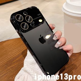 iphone13proケース  TPU  お洒落 軽量 耐衝撃  ブラック4(iPhoneケース)