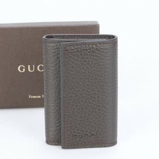 グッチ(GUCCI)の極美品 グッチ コントロールカード付 レザー キーケース 6連 キーリング シルバー 金具 150402 メンズ レディース EBE CG16-4(キーケース)