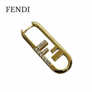 フェンディ(FENDI)のFENDI フェンディ オーロック ピアス ラインストーン 片耳 ゴールド(ピアス(片耳用))