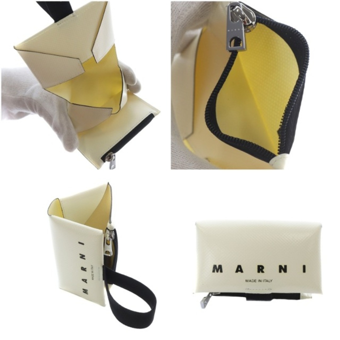 新着!【MARNI】マルニ ロゴプリント コンパクトウォレット MARNI - マルニ 財布 3つ折り コンパクトウォレット ゴムバンド