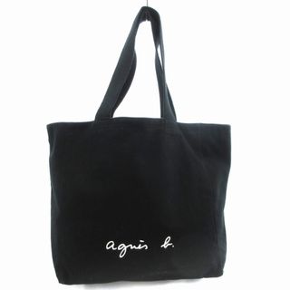 アニエスベー(agnes b.)のアニエスベー agnes b. トートバッグ キャンバス ロゴ 黒 ブラック(トートバッグ)