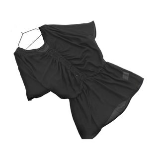 メイソングレイ(MAYSON GREY)のMAYSON GREY メイソングレイ シアー チュニック ブラウス シャツ size2/黒 ■◆ レディース(シャツ/ブラウス(長袖/七分))