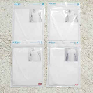 ユニクロ(UNIQLO)の新品未使用品 ユニクロ エアリズム メッシュVネック 4枚セット(その他)
