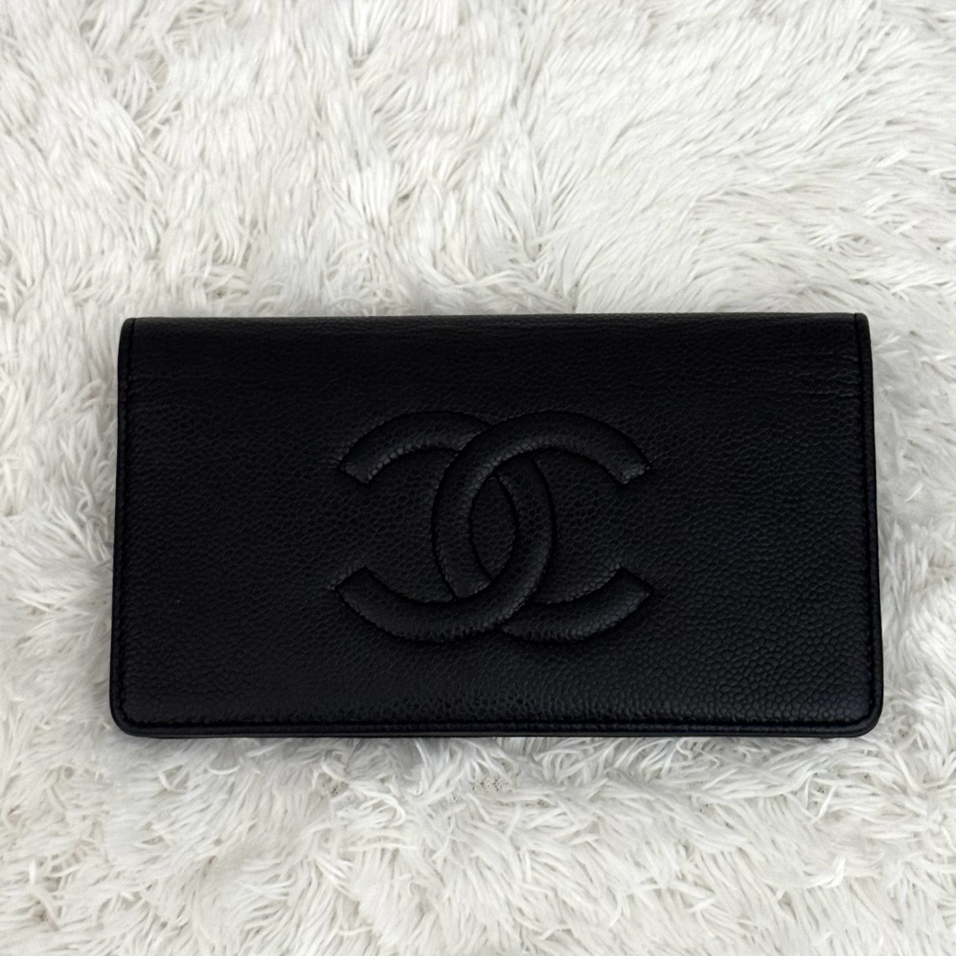 CHANEL - 極美品⭐️CHANEL シャネル キャビアスキン 二つ折り