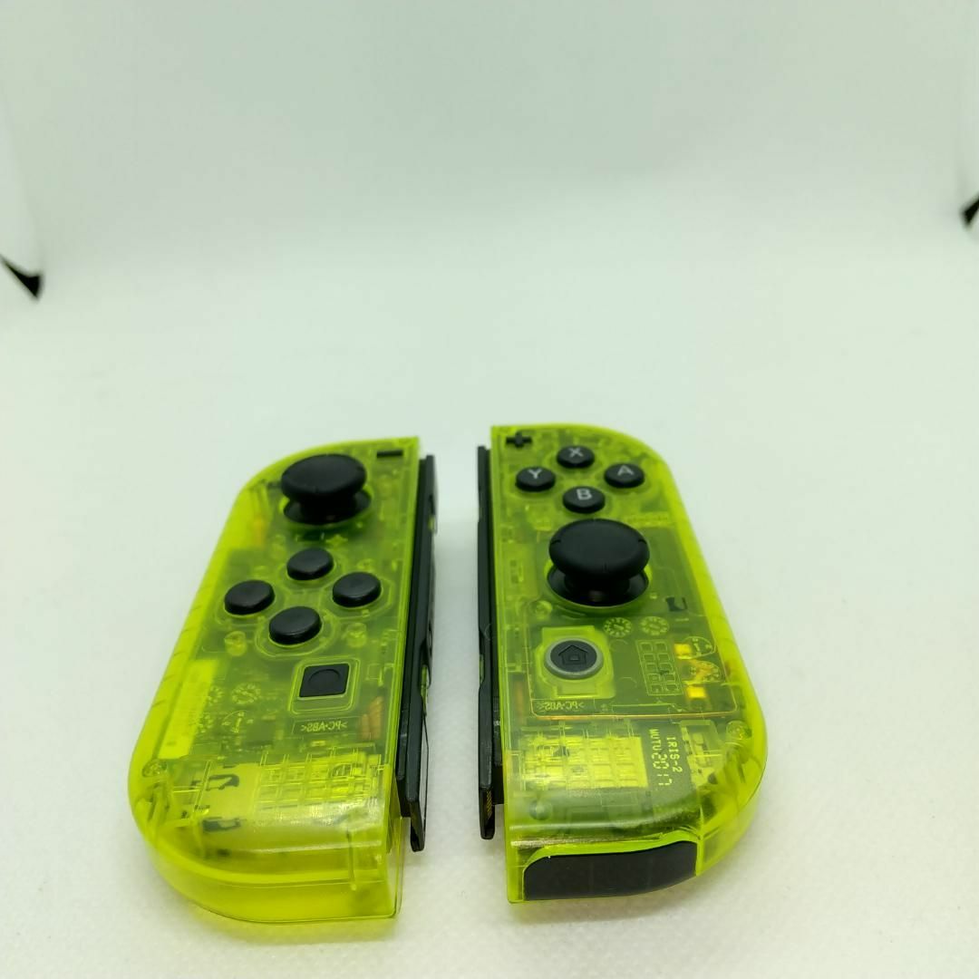 Nintendo Switch - 【外装カスタム】①Switchジョイコン　クリアイエロー　左右LR　任天堂純正品 Nintendo Switch - 【外装カスタム】①Switchジョイコン クリア