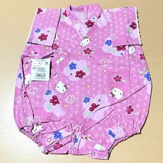 サンリオ(サンリオ)の新品◆ロンパース◆サンリオ　ハローキティ◆ベビー甚平◆女の子◆80サイズ(ロンパース)