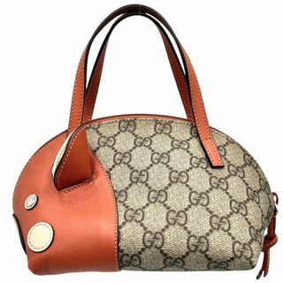 グッチ(GUCCI)のGUCCI グッチ ハンドバッグ チルドレンズ ミニバッグ ピッグ アニマル 鞄 かばん 271093 GGスプリームキャンバス  レザー   ベージュ ブラウン 茶 シルバー金具 キッズ【中古品】(ハンドバッグ)