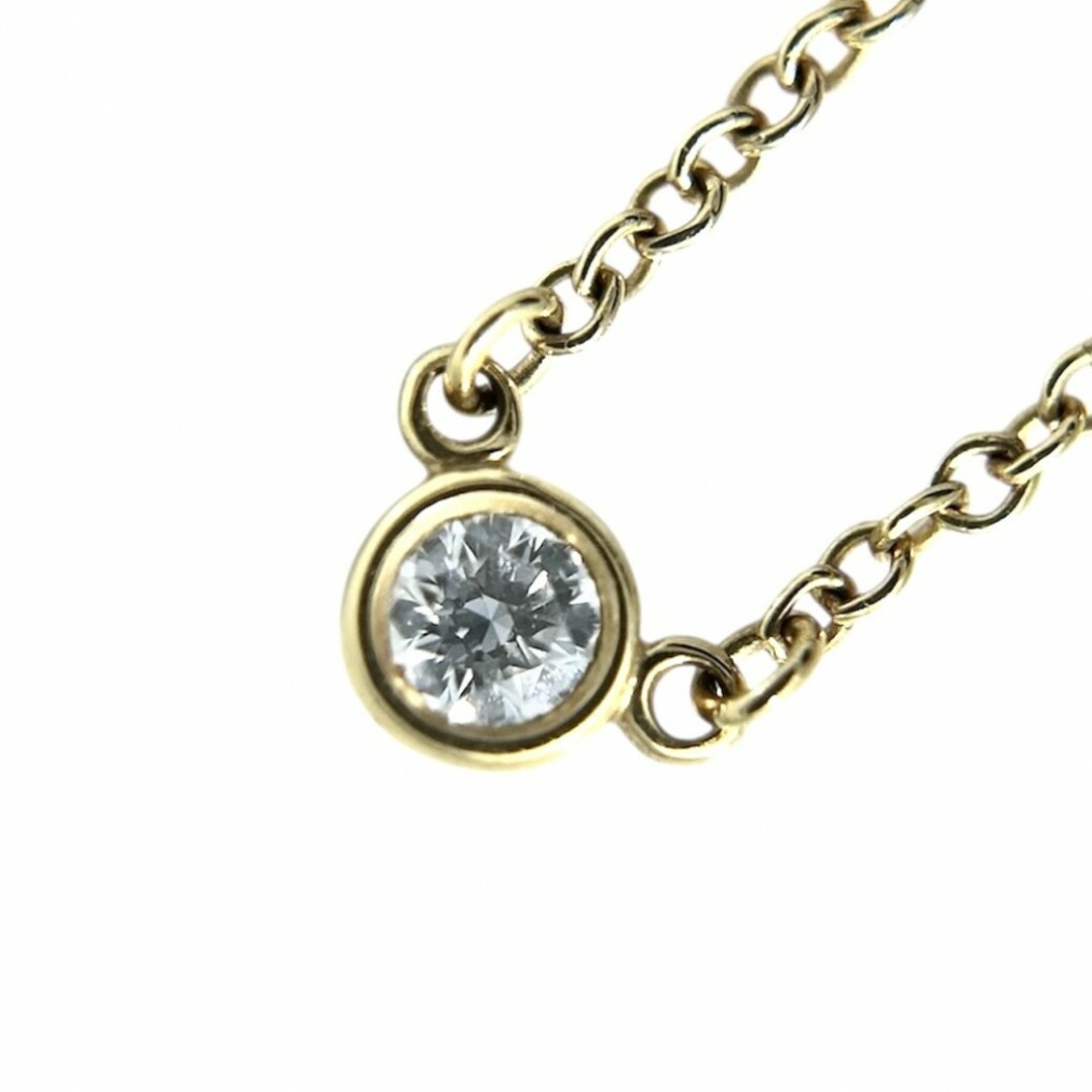 Tiffany & Co.(ティファニー)のTIFFANY&Co. ティファニー ネックレス エルサペレッティ バイザヤード シングル アクセサリー ジュエリー 1Pダイヤ 750YG K18イエローゴールド    ダイヤモンド0.05ct ゴールド レディース 約1.8g 美品【中古品】 レディースのアクセサリー(ネックレス)の商品写真