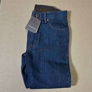 エルメネジルドゼニア(Ermenegildo Zegna)の【即日発送】レザーロゴパッチ ウォッシュデニムジーンズ(デニム/ジーンズ)