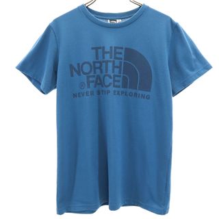 ザノースフェイス(THE NORTH FACE)の古着 THE NORTH FACE ノースフェイス 半袖 Tシャツ L ブルー系 アウトドア NTW31208 レディース(Tシャツ(半袖/袖なし))
